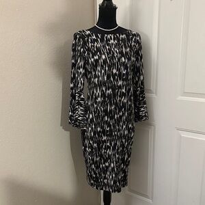 Calvin Klein Collection Monochrome Long Sleeve Dress